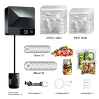Elektrische vacuümsealmachine, wandmontage, digitale display voor voedselbewaring in keuken, geschikt voor zakken en potten