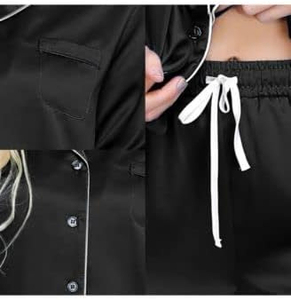 Conjunto de pijamas personalizados, traje de noche, pijama, lencería para mujer, ropa de dormir, ropa de noche, informal, otoño e invierno, estampado, satén, parejas, 2026 - Product Image 4