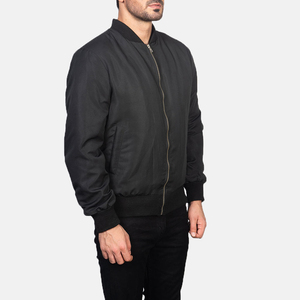 Chaqueta Bomber Impermeable de Nailon para Hombre, con Cuello Alto, Estilo Moderno, Logotipo Personalizado, de Alta Calidad, al por Mayor, OEM - Product Image 6