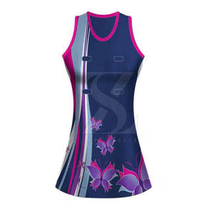 เครื่องแบบเน็ตบอลของผู้หญิงเครื่องแบบตาข่ายบอลทำจากโพลีเอสเตอร์ขนาดพิเศษแห้งเร็วออกแบบโลโก้ได้ตามต้องการ - Product Image 1