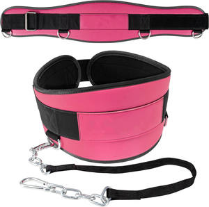 Custom Logo Dip <b>Belt</b> with Chain for <b>Men</b> & Women Weightlifting Cross Training Bodybuilding & Gym Strength Equipment - Product Image 1
