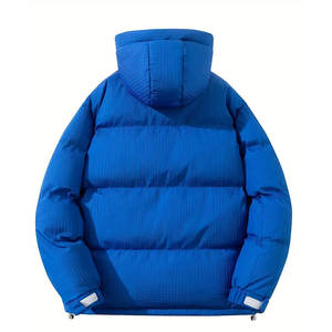 Chaqueta acolchada metálica de invierno Unisex de alta calidad, diseño impermeable con capucha gruesa, soporte de tela de lona holgada para hombres y mujeres - Product Image 2