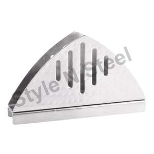 ที่ใส่กระดาษทิชชู่สแตนเลสพร้อมชั้นวางบนเคาน์เตอร์ที่วางทิชชู่โลหะ - Product Image 1