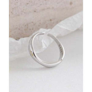 Noi venditore S925 anelli in argento Sterling forma irregolare F05 con scatola regalo di natale elegante intarsio misura regolabile - Product Image 6