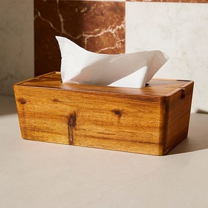 Decorative Wooden <b>Tissue</b> Holder <b>Box</b> Rustic Wood <b>Tissue</b> Dispenser Case - Product Image 5