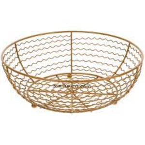 Lot de 3 paniers de rangement pour fruits et pain en métal de haute qualité de créateur unique et différent du fabricant indien - Product Image 2