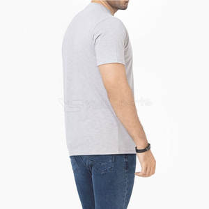 Color sólido Venta en línea Hombres Camiseta Tela suave Hecho en fábrica Hombres Camiseta Street Wear Hombres Camiseta - Product Image 3