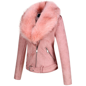 Manteau en peau de mouton d'hiver, cuir neuf, grand col en fourrure, véritable peau de mouton, veste pour femmes - Product Image 2