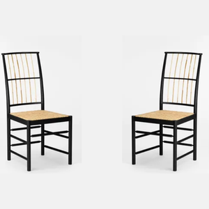 Chaise de restaurant à dossier haut en bois massif avec siège en rotin pour salle à manger et hôtel Prix d'utilisation - Product Image 1