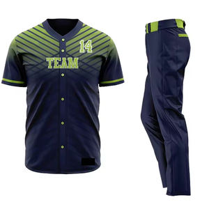 Conjunto de uniformes de béisbol personalizados más vendidos, ropa de béisbol y softball, camisetas baratas de softball que se desvanecen para hombres - Product Image 6