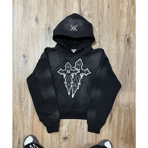 Conjuntos Deportivos de Dos Piezas para Hombre, a la Moda, Personalizados, Desgastados, Rotos, Transpirables, 100% Algodón, Ligeros, para Otoño - Product Image 2