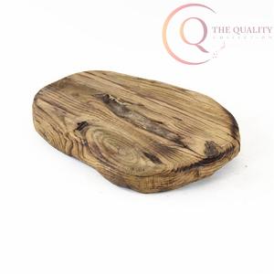 Plateau de service élégant en bois avec texture naturelle, idéal pour la décoration - Product Image 4