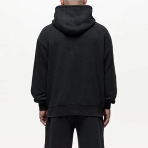 Cómoda Sudadera con capucha de gran tamaño lavada vintage con tela suave perfecta para ropa informal y estilo callejero - Product Image 6