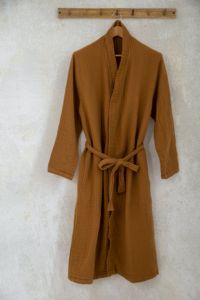 Textured Muslin Bathrobe with Gauze Texture <b>Home</b> <b>Textile</b> for Cozy Comfort - Product Image 6