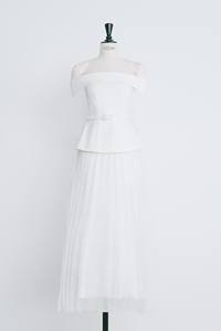 Best Price Long Pleated <b>Women's</b> <b>Skirts</b> Size <b>S</b> M L AIRPO <b>SKIRT</b> 73% Cupro 27% Polyester Custom Labels Tags WHITEANT Vietnam - Product Image 4