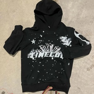 Men <b>Couple</b> <b>Tracksuit</b> Custom Hip Hop Ripped cuffs Distressed Screen Print Rhinestone Drawstring Casual Shorts Street Two Piece - Product Image 6