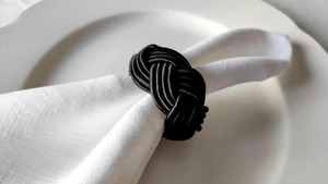 Porte-serviettes en jute noir de qualité supérieure pour table à manger moderne, décoration de la maison et cuisine, utilisation quotidienne pratique, vente en gros en provenance d'Inde - Product Image 3