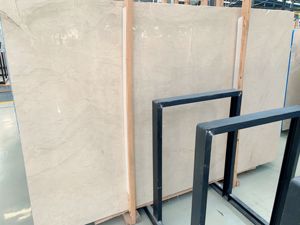 Crema Marfil Marbre Beige Pierre Moca Crema Marbre Poli Dalles Aiguisées pour Carrelages Muraux Décoration Intérieure - Product Image 2