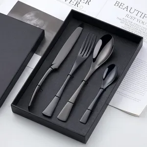 Stainless Steel Mirrored Polishe Multi Color Shade Stainless Steel Metal Flatware Set Silverware Kitchenware Utensils Spoon Knife & <b>Dessert</b> <b>Forks</b> Of 4 Cutlery - Product Image 4
