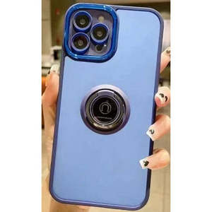 เคส Samsung Galaxy A16 5G แบบมีขาตั้งพร้อมกระจกกันรอยเลนส์ สีฟ้า - Product Image 1