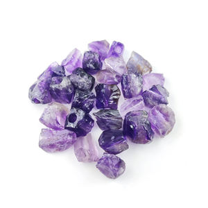 <b>Raw</b> <b>Amethyst</b> Beads 3mm Drilled <b>Amethyst</b> Beads Birthstone Healing Energy Crystal Loose Gemstones Beads for Necklace and Jewelry - Product Image 1