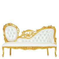 Chaise longue de style royal européen antique style français Chaise longue cadre en bois doré sculpté artisanat Chaise longue de mariage