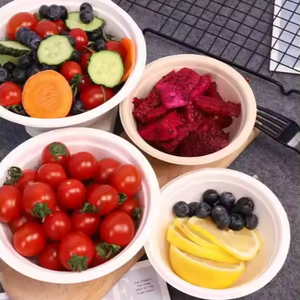 Bagazo Personalizado Sin PFAS Cantidad 29oz Fibras desechables sostenibles Ecológico 100% a base de plantas (850ml) Tazón ovalado - Product Image 6