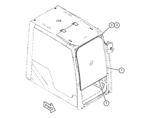 Vidrio delantero para excavadora Cat 306 307 308 311 312 313 320 323 325 330 336 <span class=keywords><strong>Caterpillar</strong></span> - Product Image 1