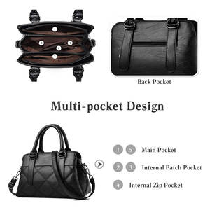 Sacs à Main Pour Femmes Women's PU <b>Leather</b> Bag Long Strap Large Capacity Handbags Zipper Closure Manufacturer's Custom Design - Product Image 5