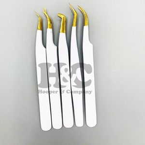 Vente en gros Pince à épiler en acier inoxydable Pince à cils droite pour extensions de cils Pointe inclinée Logo MINK et emballage durable - Product Image 6