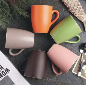 Taza de café de porcelana china de hueso de cerámica colorida de fábrica, venta al por mayor, Taza de cerámica personalizada de 400ml, taza de porcelana Ffee para oficina - Product Image 2