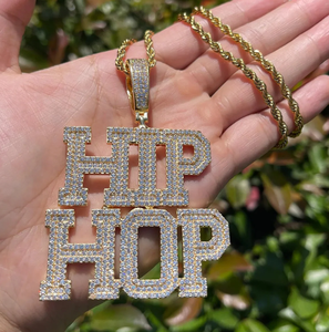 Collar con Colgante Hip Hop de Diseño Moderno y de Alta Calidad, con Nombre Personalizado, Letras con Cristales, Plateado, Joyería Personalizada para Raperos - Product Image 3