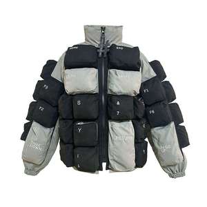 Blouson court matelassé en toile style clavier, populaire, nouveau, épais, unisexe, chaud pour l'hiver, vente en gros, très demandé - Product Image 1