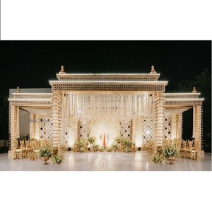 Mandap de Madera del Sur de la India, los Mejores Mandapam Personalizables Inspirados en la Herencia, Venta al por Mayor, Decoración Dorada para Escenarios, Australia - Product Image 1