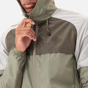 Quart de bloc de couleur personnalisé 1/4 fermeture éclair avec bande réfléchissante à code de serrage réglable sweats à capuche hommes survêtement coupe-vent - Product Image 5