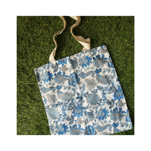 Canvas Floral Colorful Cloth 100% Organic Cotton <b>Fabric</b> Woven OEM Customized Factory Recyclable Women Hand Cotton Shopping <b>Bags</b> - Product Image 1
