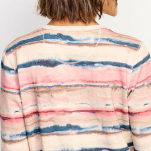 Sudadera de mezcla de algodón transpirable para mujer con estampado gráfico con capucha y hombros caídos-para looks en capas - Product Image 5