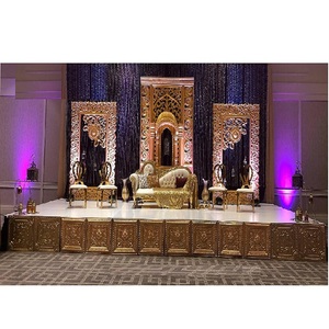 Marco FRP dorado exclusivo para escenario, telón de fondo FRP para recepción y recepción de bodas, estilo raawadi - Product Image 1