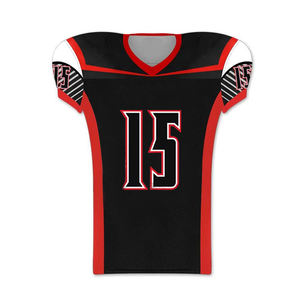 Maillots de football en sergé personnalisés de haute qualité ensembles d'uniformes de vêtements de sport courts respirants imprimés pour les équipes de football américain - Product Image 3