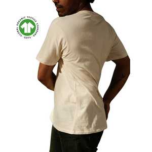 T-shirt pour homme, QUICK DRY Organic Raglan - Natural, 30 Singles Yarn, Extra Stretch pour un mouvement facile avec des manches courtes - Product Image 3