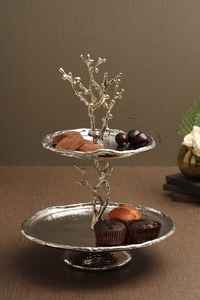 Handcrafted Luxury Cast Aluminium 3 & 4 Tier <b>Cake</b> Stand Export Quality Metal Dessert Display - Product Image 6