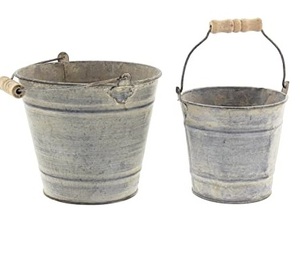 ชุดกระถางดอกไม้โลหะขนาดเล็กตกแต่งสังกะสี 2 ชิ้น - Product Image 4