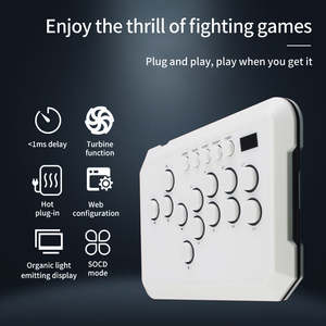 POWKIDDY A50 Hitbox contrôleur bouton jante et manette sans levier pour connexion Bluetooth direction de roue pour jeux mobiles et PC - Product Image 6