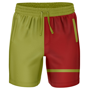 Pantalones Cortos Deportivos para Hombre, Color Morado Sólido, Cintura Elástica con Cordón, Secado Rápido, Tejido de Poliéster con Bolsillos, Corte Casual - Product Image 5