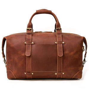 Travel <b>Men</b> Waterproof Weekender Carry on Convertible Duffel <b>Overnight</b> Leather Duffle <b>Bag</b> - Product Image 1