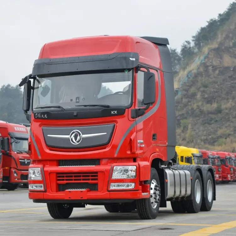 דונגפנג טיאנלונג משאיות כבדות 6x4 טרקטור משאית 550HP LHD ראש נגרר תיבת הילוכים ידנית דיזל דלק יעיל יציב