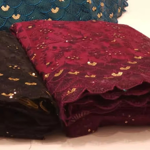 Thanh Lịch Nặng Sequin Làm Việc 3M Flair 2.5M Dupatta 1.2M Thêu Dài Choli Vải Lưới Lehenga Choli Set Cho Mùa Hè Bên - Product Image 6