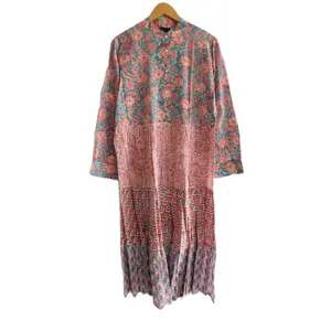 Vestido de retazos de algodón con estampado Floral para mujer, ropa de fiesta, Maxi, larga, informal