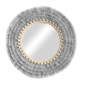 High QualityGrey and Black Cotton <b>Mirror</b>, Boho <b>Mirror</b> Wall Decor Customs Color Accept - Product Image 1