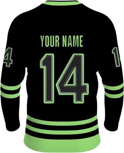 Jersey de hockey liso con estampado bordado de sarga de aparejos personalizados Jersey de hockey sobre hielo en blanco personalizado - Product Image 4